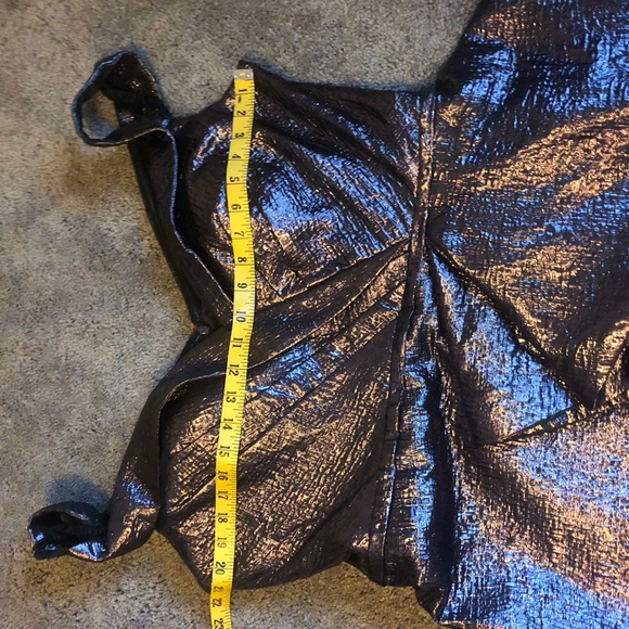 Mac Duggal Off Shoulder Metallic Amethyst Side Ruffle Cocktail Dress Size 14 - Picture 8 of 16